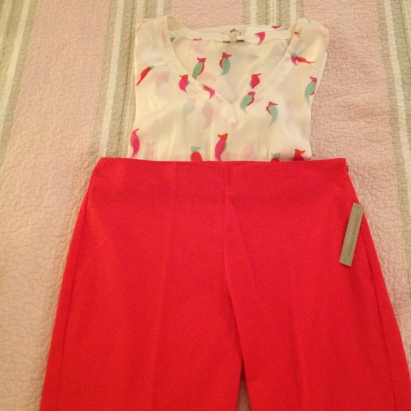 ❗️❗️SOLD❗️❗️Coral red high waist pants - Picture 3 of 3