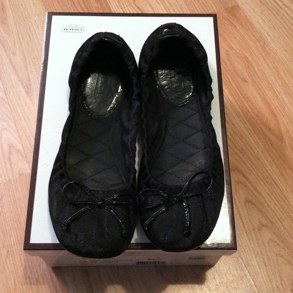 Black coach flats