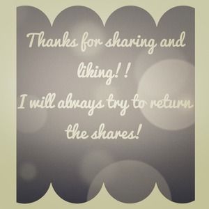 Thanks to everyone who shares and likes my items!