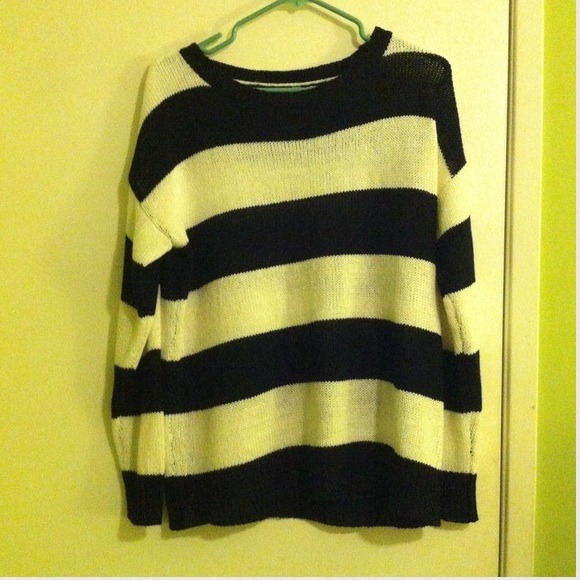 Free People Striped Pullover Sweater