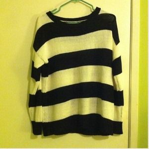 Free People Striped Pullover Sweater