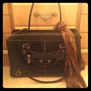 Snake Print Career Bag