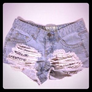Blue jean shorts