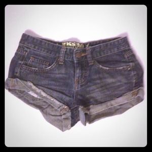 Dark wash blue jean shorts