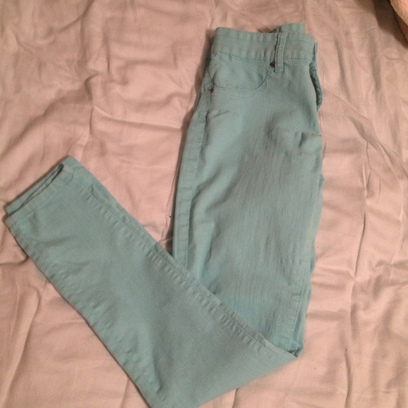 CAR MAR aqua blue skinny jeans