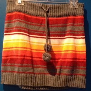 multi-colored knitted skirt