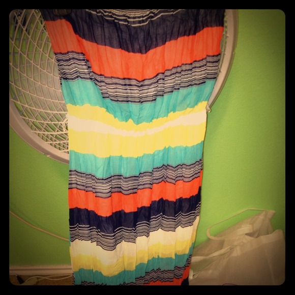 Strapless maxi dress