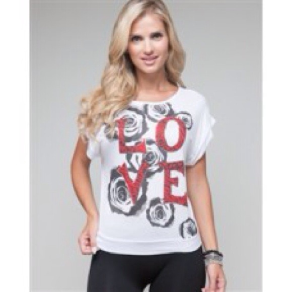 White LOVE tee