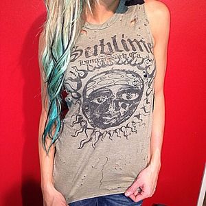 Custom "destroyed" SUBLIME band tank top SIZE S/M