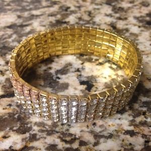 Golden crystals bracelet new