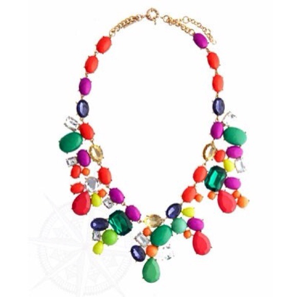 J Crew Inspired Color Mix Statement Necklace