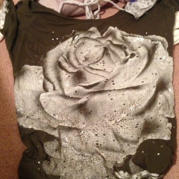 top with floral print