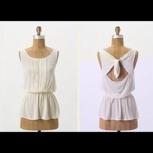 Anthropolgie Pintuck Peplum Blouse