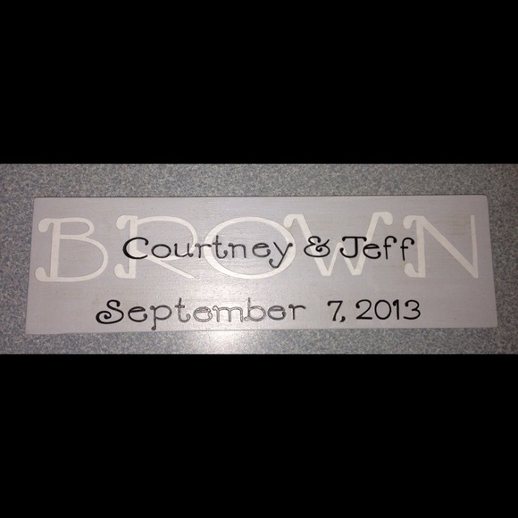 Custom made name sign