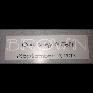 Custom made name sign