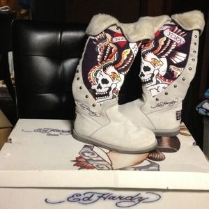 Warm, Sexy Cute Ed Hardy Winter Boots!!😱