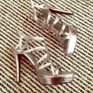 BCBG Strappy Platform Heels