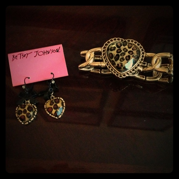 Betsey Johnson earrings and bracelet *REDUCED*