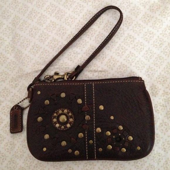 Coach Leather Wristlet