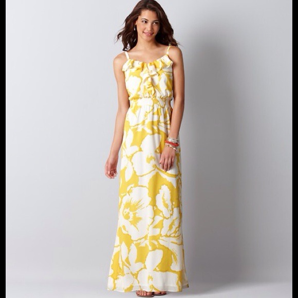 Petite Hibiscus Print Maxi Dress