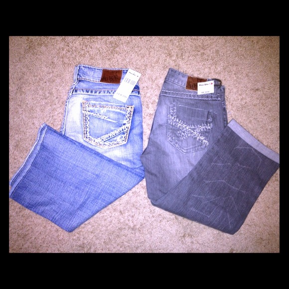 BKE Blue & Gray Capris *BUNDLED*