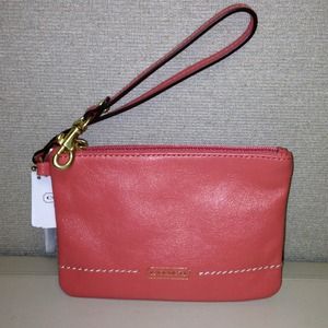 Coach leather wristlet