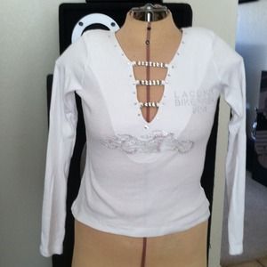 Cute white biker shirt with zarconias