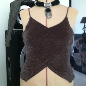 Brown sparkle tank top