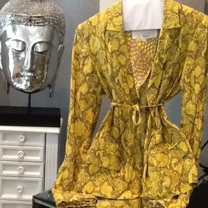 SOLD: Rachel Roy Yellow Snake Print Jacket