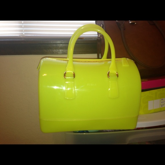 Neon yellow candy bag