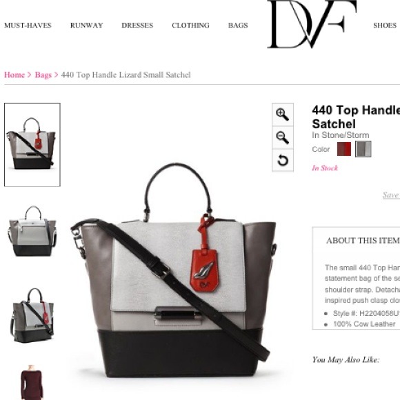 DVF Dian Von Furstenberg Sachel, pp preferred