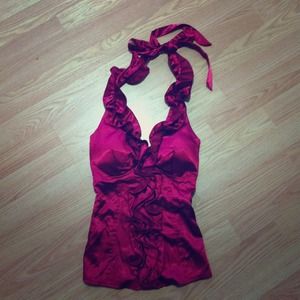 Burgundy halter top