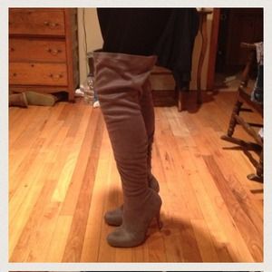 Faux suede over the knee boots. RESERVED