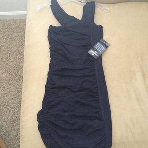 Ruched Black Dress