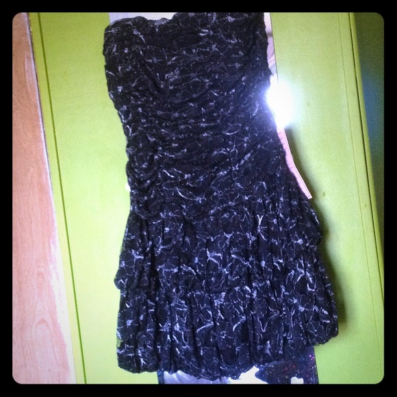 Black and sliver dress