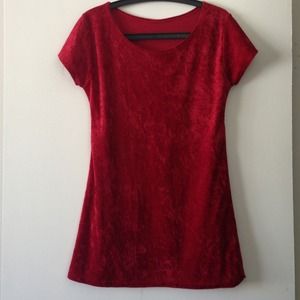 Red velvet dress