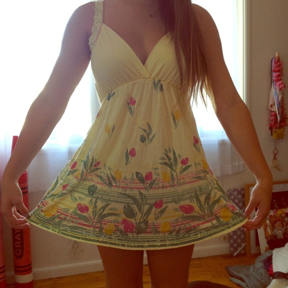 Yellow flower dress
