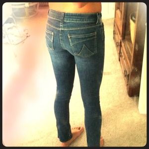 Medium wash denim Delia's jeans.