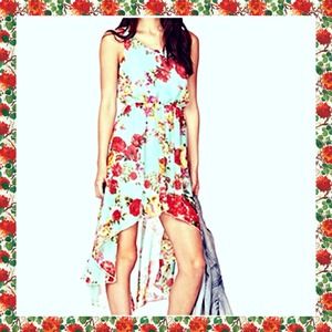 🆕 Forever 21 Floral Print High-Low Dress