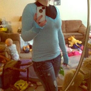 Blue n white striped