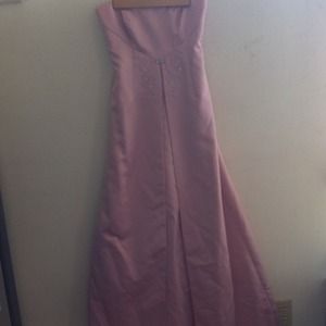 Light pink floor length formal