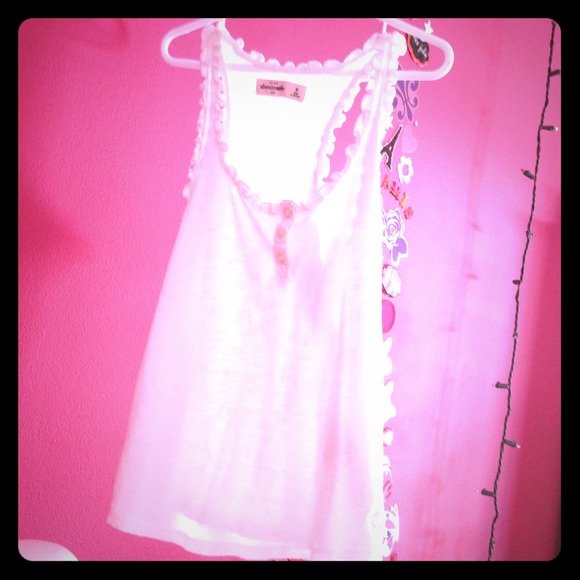 White cotton loose Abercrombie top