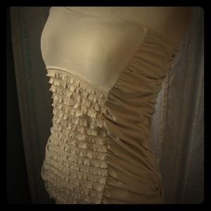 Beige tube top