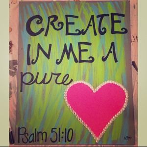 16x20 hand-painted, bible verse, canvas