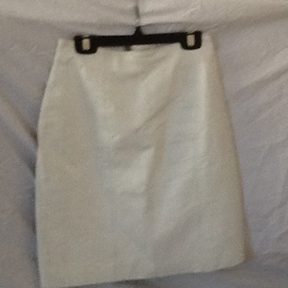 White leather skirt