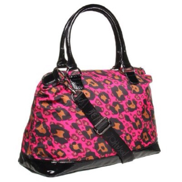 Vintage Betseyville Betsey Johnson Top Handle Pink Leopard  Betsey Johnson Cheetah Boom Boom Satchel-Pink💕💕