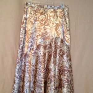 Satiny Gold swing skirt