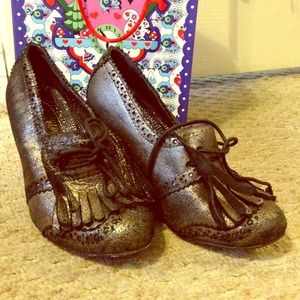 Irregular Choice Metallic Wedges