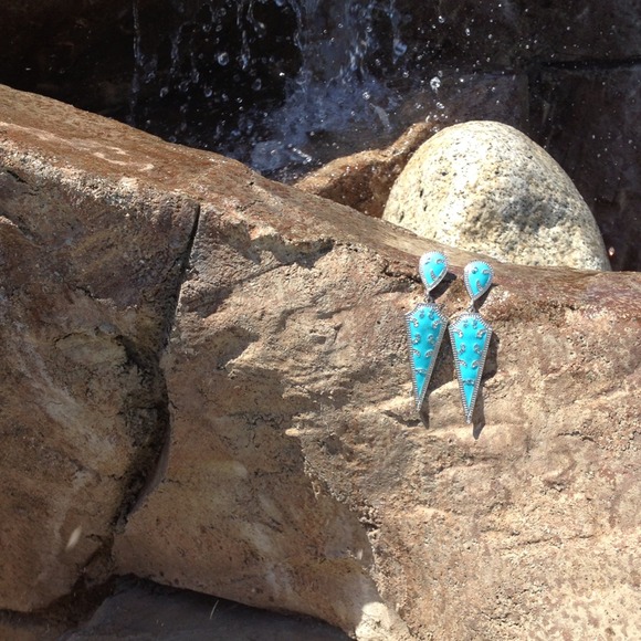 Blue Topaz Formal Earrings - Picture 2 of 2