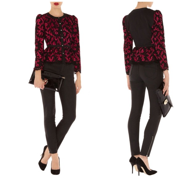 Karen millen Jackets & Blazers - ✂️REDUCED ✂️Karen Millen Lace Jacket BlackRed  4
